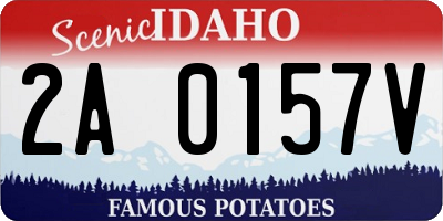 ID license plate 2A0157V