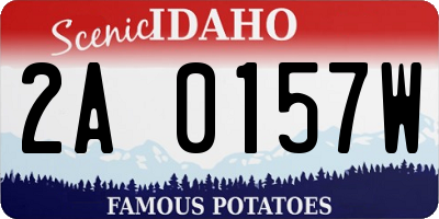 ID license plate 2A0157W