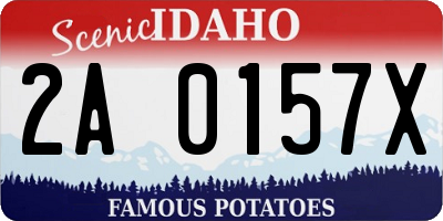 ID license plate 2A0157X
