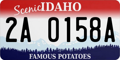 ID license plate 2A0158A
