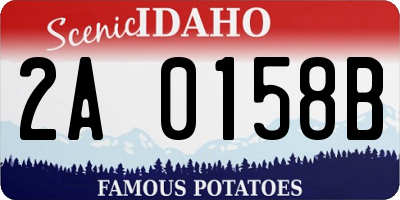 ID license plate 2A0158B