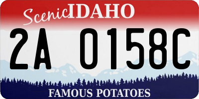 ID license plate 2A0158C