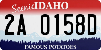 ID license plate 2A0158D