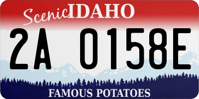 ID license plate 2A0158E