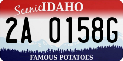 ID license plate 2A0158G