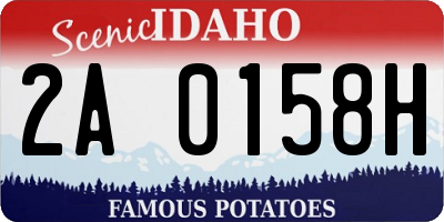 ID license plate 2A0158H