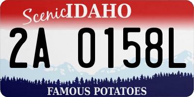 ID license plate 2A0158L
