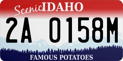 ID license plate 2A0158M