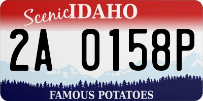 ID license plate 2A0158P