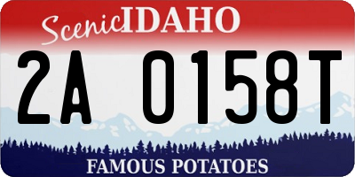 ID license plate 2A0158T