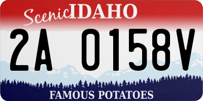 ID license plate 2A0158V