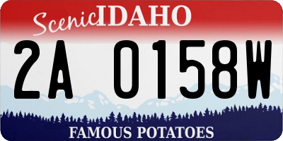 ID license plate 2A0158W
