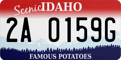ID license plate 2A0159G