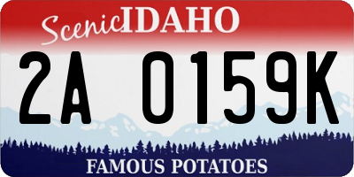 ID license plate 2A0159K
