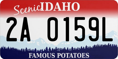 ID license plate 2A0159L