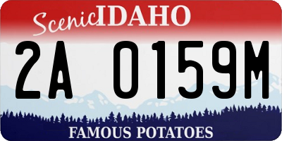 ID license plate 2A0159M