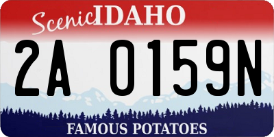 ID license plate 2A0159N
