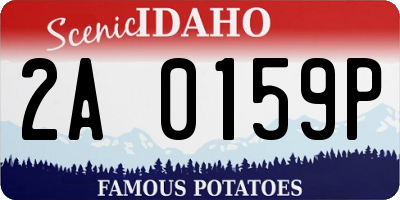ID license plate 2A0159P