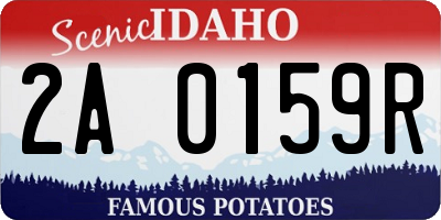 ID license plate 2A0159R