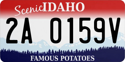 ID license plate 2A0159V