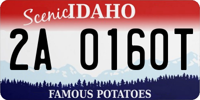 ID license plate 2A0160T