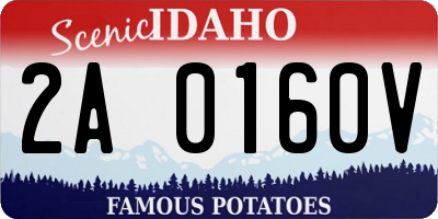 ID license plate 2A0160V