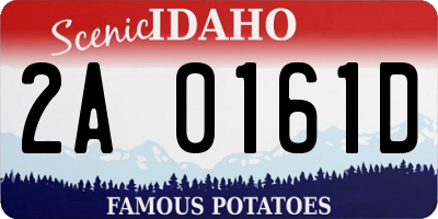 ID license plate 2A0161D