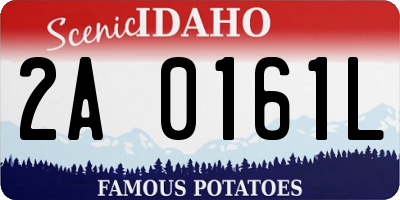 ID license plate 2A0161L
