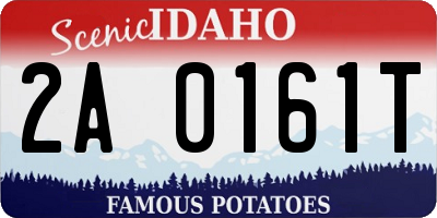 ID license plate 2A0161T