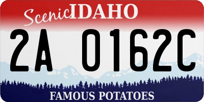 ID license plate 2A0162C