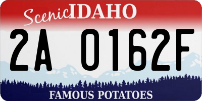 ID license plate 2A0162F