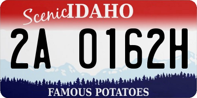 ID license plate 2A0162H