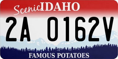 ID license plate 2A0162V