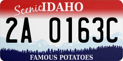 ID license plate 2A0163C