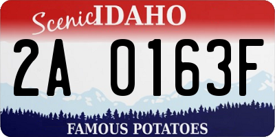ID license plate 2A0163F
