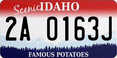 ID license plate 2A0163J