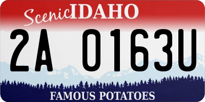 ID license plate 2A0163U