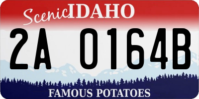 ID license plate 2A0164B