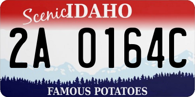ID license plate 2A0164C