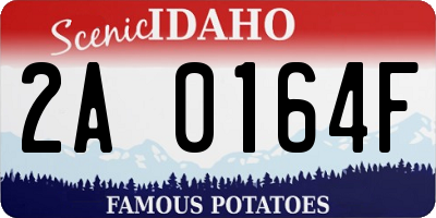 ID license plate 2A0164F