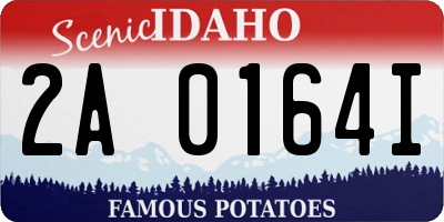 ID license plate 2A0164I