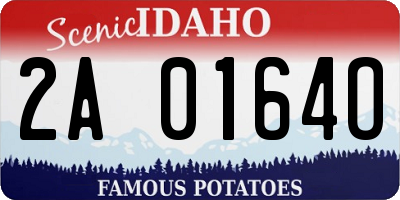 ID license plate 2A0164O