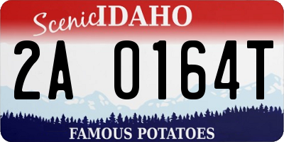 ID license plate 2A0164T