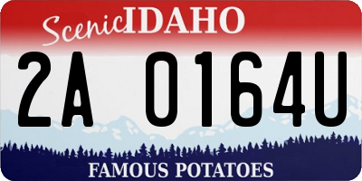 ID license plate 2A0164U