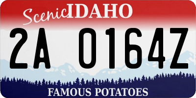 ID license plate 2A0164Z