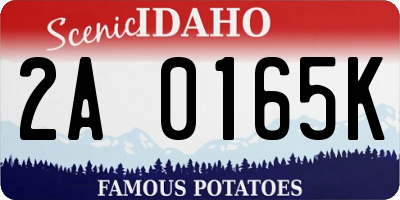 ID license plate 2A0165K