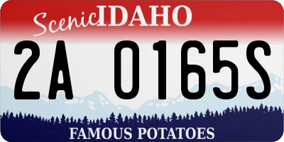 ID license plate 2A0165S