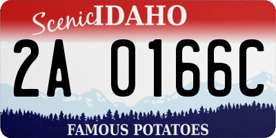 ID license plate 2A0166C