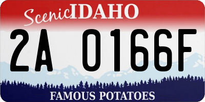 ID license plate 2A0166F