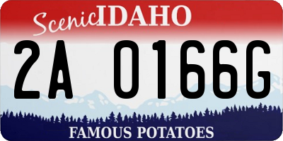 ID license plate 2A0166G